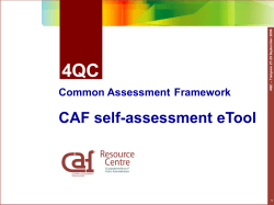 CAF self-assessment eTool