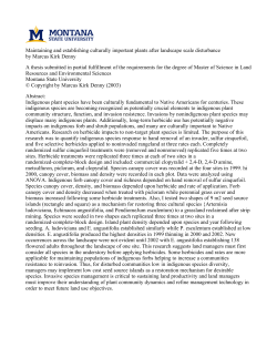 Maintaining and establishing culturally important plants after