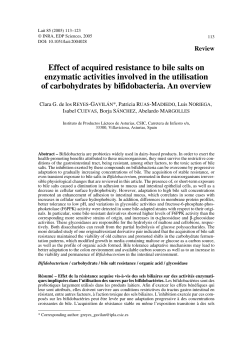 Effect of acquired resistance to bile salts on enzymatic activities