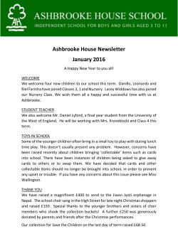 Ashbrooke House School Newsletter