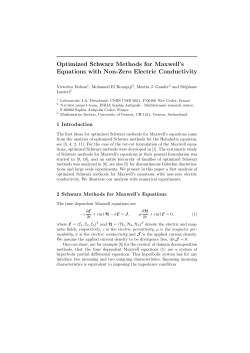 Optimized Schwarz Methods for Maxwell`s Equations with Non