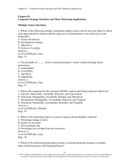 Chapter 02 Corporate Strategy Decisions and Their