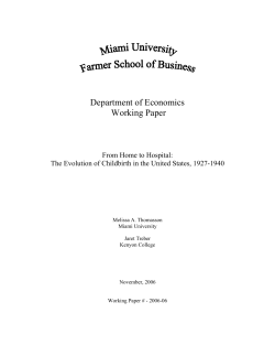 Department of Economics Working Paper