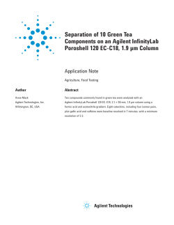 Separation of 10 Green Tea Components on an Agilent InfinityLab