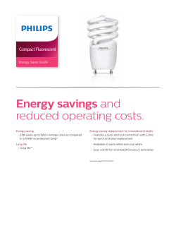 Energy savings and reduced operating costs.