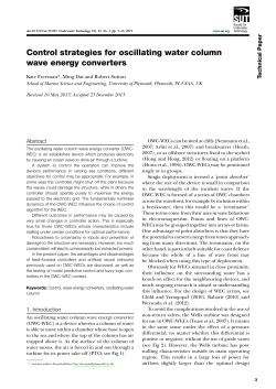 Control strategies for oscillating water column wave energy