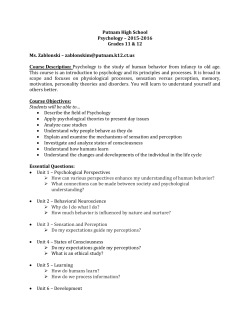 Psychology Syllabus