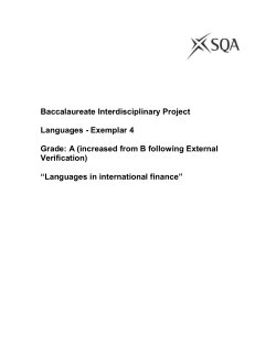 Language Exemplar 4 (A Grade, increased from B following