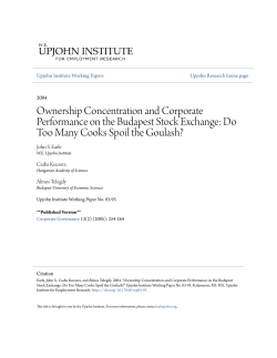 Ownership Concentration and Corporate