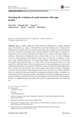 Tracking the evolution of social emotions with topic models