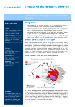 Impact of the drought 2006-07 - external