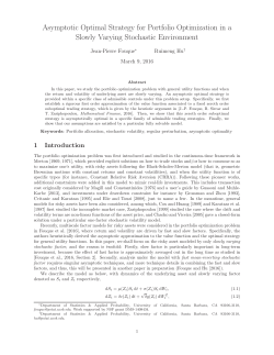 Asymptotic Optimal Strategy for Portfolio Optimization in