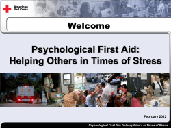 Psychological First Aid: Helping Others in Times of Stress