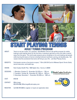 START PLAYING TENNIS