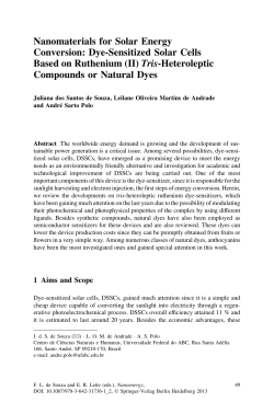 Nanomaterials for Solar Energy Conversion