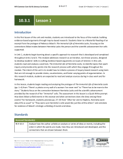 Lesson Agenda/Overview