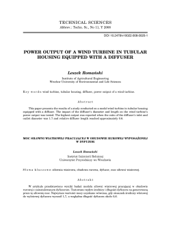 power output of a wind turbine in tubular housing equipped with a