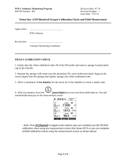 Orion Star A329 Dissolved Oxygen Calibration Check and Field