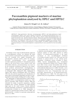 Fucoxanthin pigment markers of marine phytoplankton analysed by
