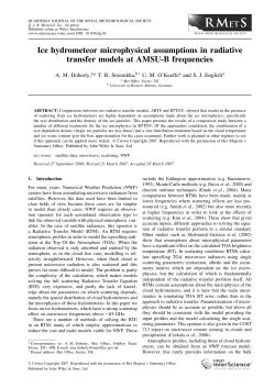 Ice hydrometeor microphysical assumptions in radiative