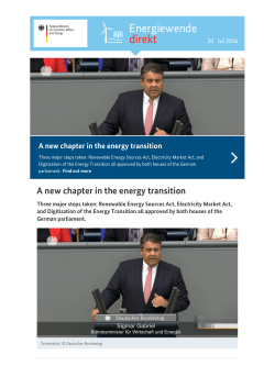 BMWi Newsletter Energiewende - ausgabe