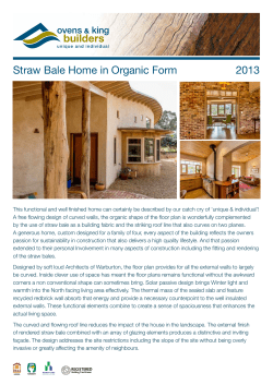 Straw Bale Home in Organic Form 2013