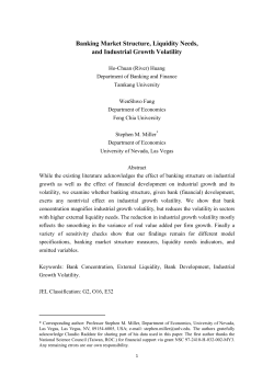 Banking Market Structure, Liquidity Needs, and Industrial Growth