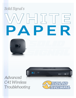 Advanced C41 Wireless Troublehooting