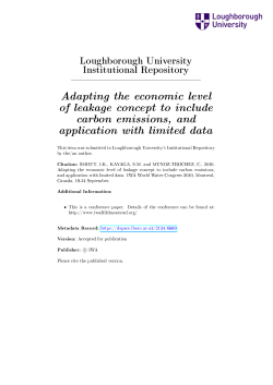 Adapting the economic level of leakage concept to include carbon