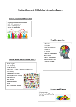 Ponteland Community Middle School Interventions/Boosters