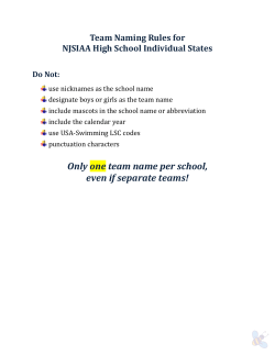 Only one team name per school, even if separate