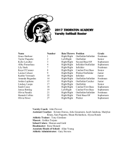 2017 THORNTON ACADEMY Varsity Softball Roster