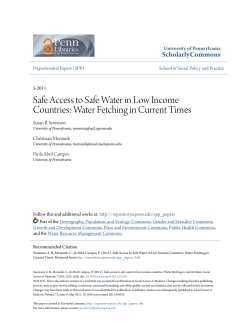 Safe Access to Safe Water in Low Income Countries: Water Fetching