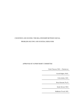 cognition and suicide: the relationship between social problem