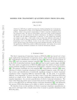 Models for transcript quantification from RNA-Seq