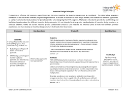 P4P Incentive Design Principles