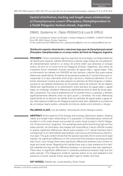 Spatial distribution, feeding and length–mass relationships of
