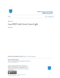 Luas BXD Link Given Green Light