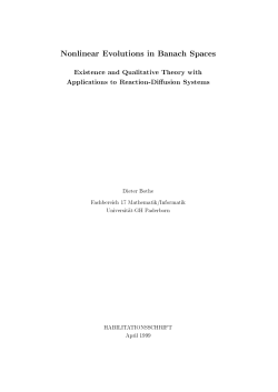 Nonlinear Evolutions in Banach Spaces Existence and