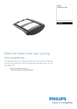 CP9219/01 Philips Single Action Filter