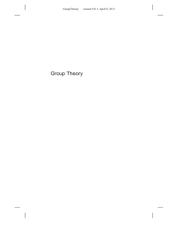 Group Theory - Niels Bohr Institutet