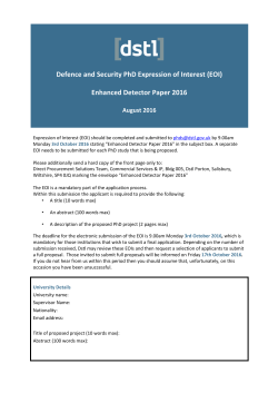 Enhanced Detector Paper Expression of Interest form