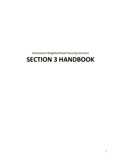 section 3 handbook - Kalamazoo Neighborhood Housing Services
