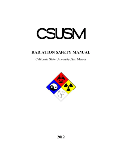 radiation safety manual 2001