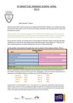 st mary`s rc primary school april 2016