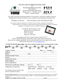 JET LINK SUMMER SOCCER CAMP