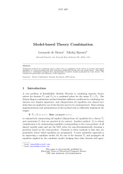 Model-based Theory Combination