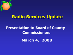 radio services update - Orange County Comptroller