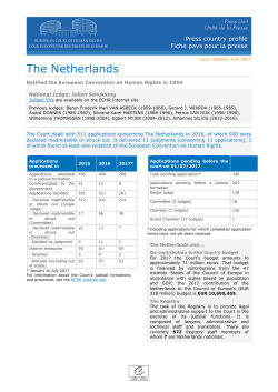 CP The Netherlands - ENG - European Court of Human Rights
