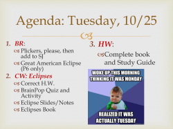 1.3Eclipses